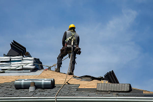 Professional Gutter Installation technician working in Trenton, SC